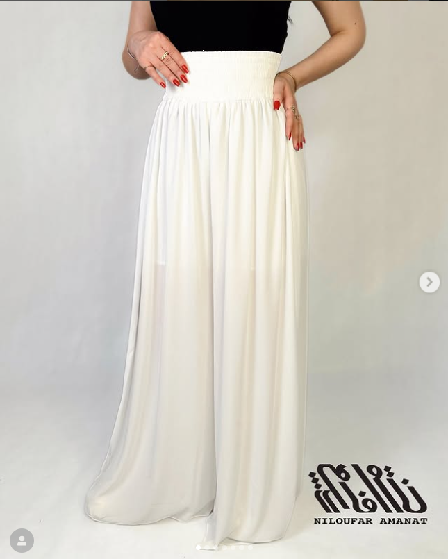 ✨ Pantalon Fluide Taille Haute – Tissu Léger et Évasé✨
